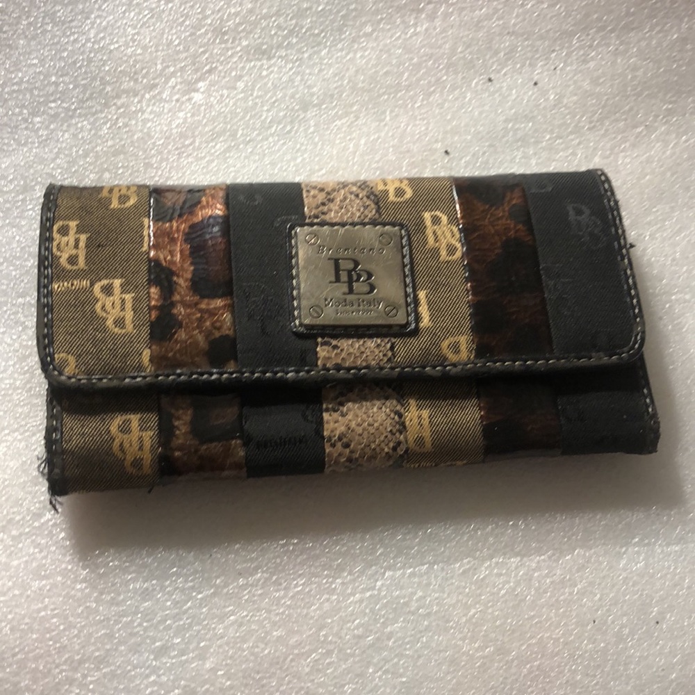 Brentano Logo Jacquard Striped  Wallet